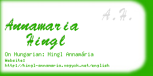 annamaria hingl business card