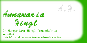 annamaria hingl business card
